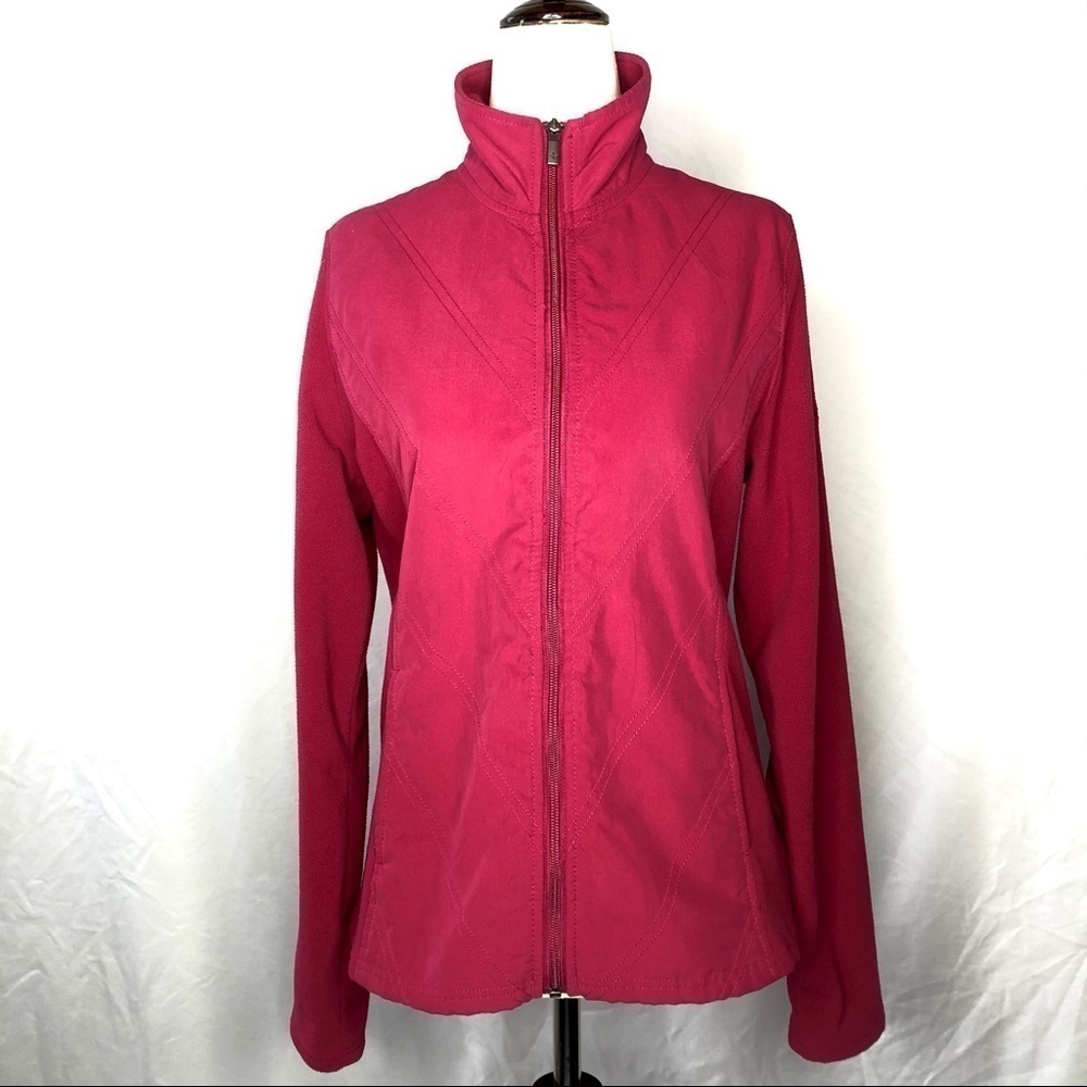 Columbia quilted nylon and fleece zip-up jacket S